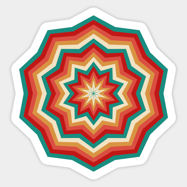 10 Pointed Star Sticker by n23tees